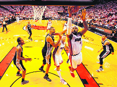 LeBron James led his team to a close win over the San Antonio Spurs in Game Six of the Finals on Tuesday.