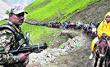 A file photograph of the Amarnath yatra