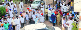 People queue up to submit their documents for the upcoming panchayat elections in Kharar on Friday. 