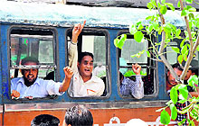 Veterinary pharmacists during a protest against the Punjab Government in Bathinda on Saturday