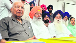 Dignitaries during a function at the GGNIMT in Ludhiana on Saturday. 