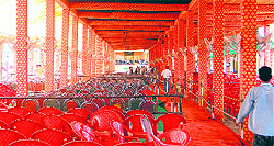 The BJP pandal in Madhopur