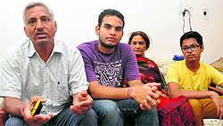 JP Bhatt, along with his family, narrates his ordeal after returning from Kedarnath at his residence in Sector 27, Chandigarh, on Sunday