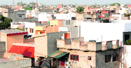 A view of an illegal colony in Amritsar.