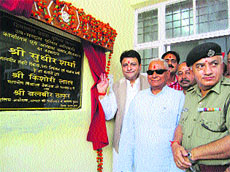 Urban Development Minister Sudheer Sharma inaugurates the office of SDPO at Baijnath on Tuesday. 