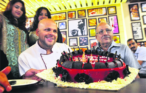 Nikhil Mittal at the newly launched outlet