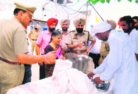 Special representative of the National Human Rights Commission S Salaja at the Amritsar Central jail in Amritsar on Thursday.