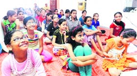 Holiday delights: Students participate in a summer camp in Om Shanti Retreat Centre in Gurgaon