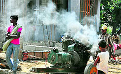 Smoke billowing from a generator set has become a nuisance