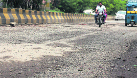 Maqsudan Road in a deplorable condition in Jalandhar.