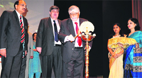Justice P Sathasivam, Judge of the Supreme Court of India, with Punjab and Haryana High Court Chief Justice Sanjay Kishan Kaul, inaugurates the Induction Training Programme of judicial officers at Sector 43 in Chandigarh on Saturday.