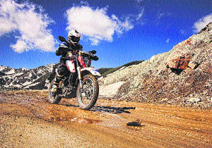 A motorcyclist during the Mughal Rally in Srinagar on Saturday.