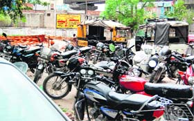 A parking lot at the Civil Hospital, Amritsar