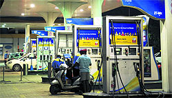 The petrol pump in Sector 21 that was raided on Sunday
