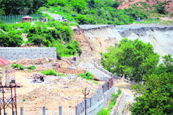 The Hemwati Nandan Bahuguna Garhwal University campus hit by landslides. 