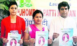 Meditation and spiritual music therapist, Raj Kumar Dogra, releases a brochure on Special Meditation Kriya for Students in Jammu on Sunday