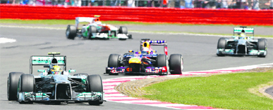 Red Bulls world champion Sebastian Vettel suffered a gear-box trouble and that helped Nico Rosberg take control of the race.