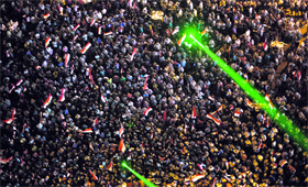 Thousands of Egyptian protesters gather in Tahrir Square to rally against Egypt's President Mohammed Mursi, in Cairo, on Saturday.