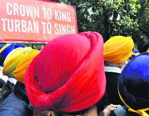 The ban on turban in French-speaking Quebec evoked protests by Sikhs even in India. 