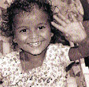 The girl rescued from flash-floods in Uttarakhand.