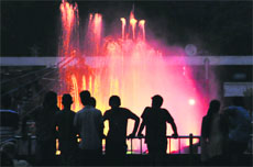 A musical fountain at Nehru Park in Sector 22, Chandigarh.