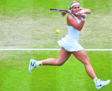 Sabine Lisicki in action during her semifinal win. 