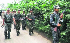 A search operation in Kathikund, Dumka, on Wednesday
