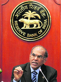 RBI Governor D Subbarao addresses the media in Chennai on Thursday