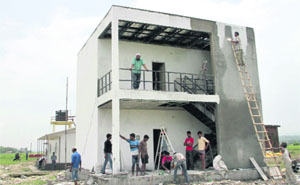 A double-storey house for BSF men built by a Mohali-based company at Doiwala near Dehradun in 10 days.