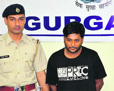Amit Sabharwal in police custody. 