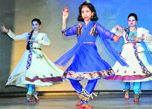 Students perform during the annual function of Rotary Public School in Gurgaon. 