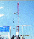 An automatic weather station in Jammu.