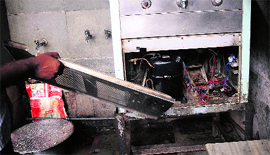 he water cooler that is believed to have led to the electrocution of the CITCO employee at the ISBT, Sector 17.