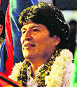 Bolivian President Evo Morales