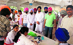 The cancer detection camp at Talwandi Sabo
