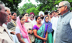 Newly elected Mayors with Chief Minister Bhupinder Singh Hooda at his residence in Chandigarh on Saturday