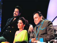 (L-R): SRK, Deepika Padukone & Mithun Chakraborty