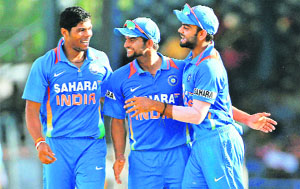  Virat Kohli anchored Indias win with a fine hundred and then marshalled his troops effectively on the field to cut short the West Indies chase. 