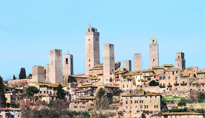 The towers were built by the wealthy families as a demonstration of their power and riches. At one time, there were no less than 72 towers, today only 14 are left