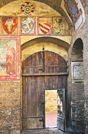 A colourful doorway in the old city