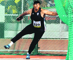Vikas Gowda finished a creditable fourth in the ninth leg of the prestigious IAAF Diamond League athletics series in Paris.