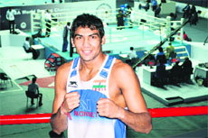 Manoj Kumar had to settle for a bronze in the 64kg category.