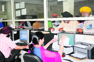 A view of a Suwidha Centre in Amritsar. 