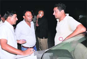 The victim (right) who was looted at a gunpoint in Panchkula on Tuesday
