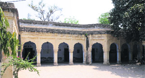 A view of the building, comprising 15 rooms, inside Government Girls Senior Secondary School, which has been declared unsafe by the B&R Department. 