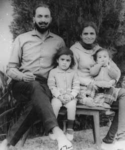 Major SPS Waraich with his family. His name figures first on the list of the original 40 soldiers and officers declared "missing" in the Lok Sabha in 1979.