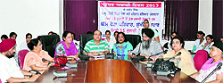 Health Department officials at a function on the World Population Day at the Civil Hospital, Amritsar, on Thursday