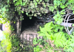 Damaged telephone cables in Batote on Thursday