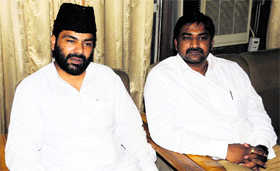 Hafiz Tehseem Ahmed, member, Punjab State Minority Commission, interacts with mediapersons in Bathinda on Friday.