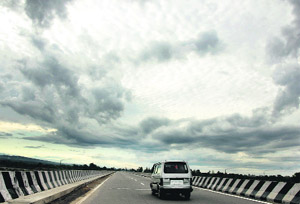 A veil of clouds descends on Jammu on Saturday morning. 